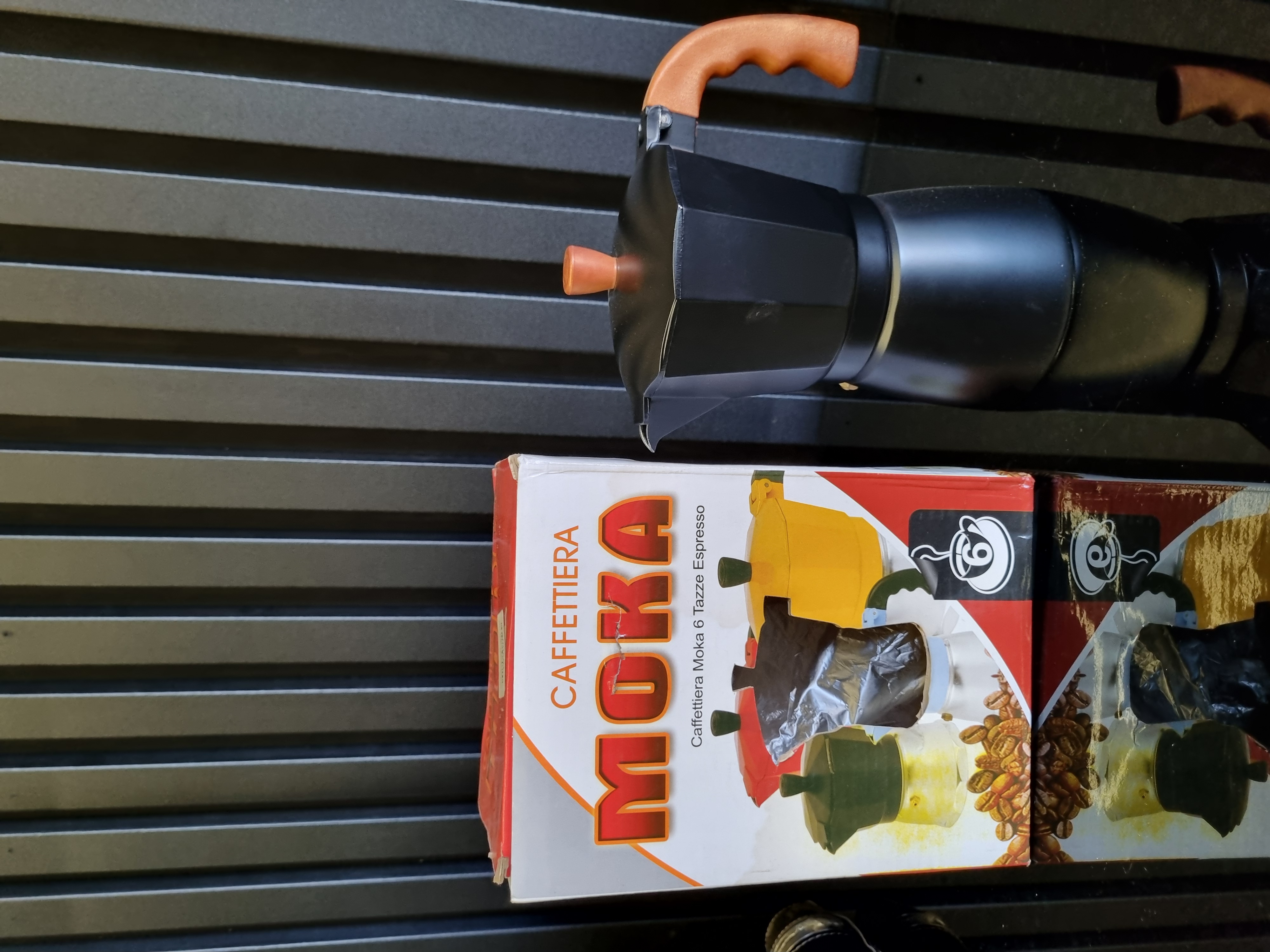 موکاپات 6 کاپ مشکی برند MOKA آلومینیومی