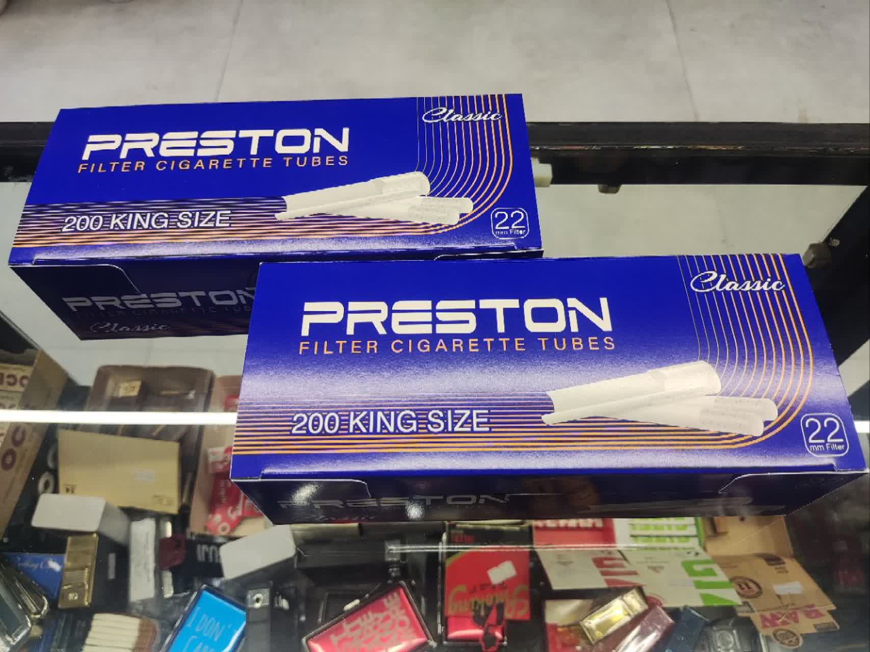 پوکه پریستون فیلتر سفید برندPRESTON  بسته 200 عددی (۲۲میلیمتری)